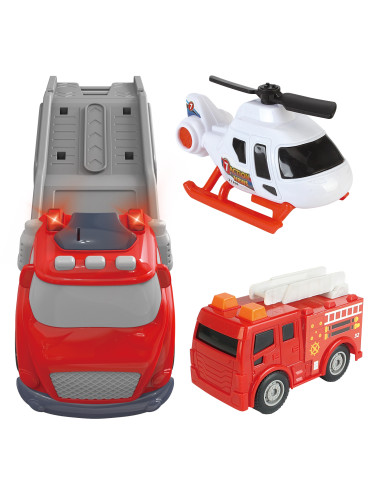 WOOPIE Red Fire Department City Truck Sound and Light Effects