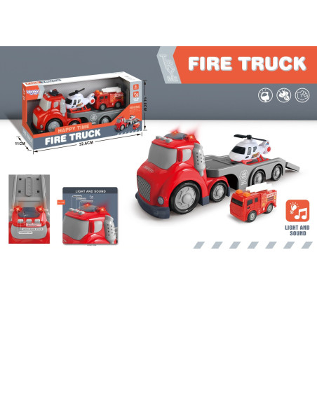 WOOPIE Red Fire Department City Truck Sound and Light Effects