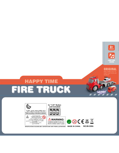 WOOPIE Red Fire Department City Truck Sound and Light Effects