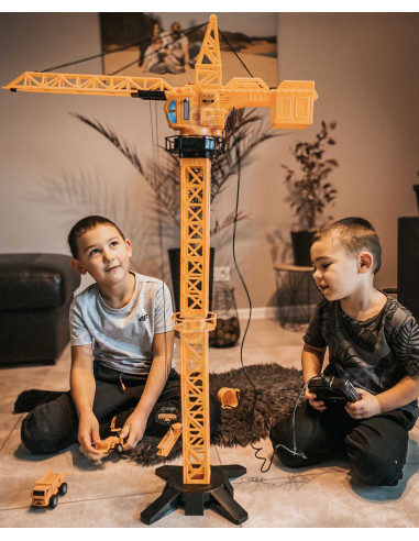 WOOPIE Remote Controlled Crane 103cm R/C Truck Excavator + 4 Accs.