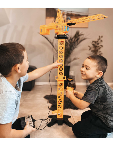 WOOPIE Remote Controlled Crane 103cm R/C Truck Excavator + 4 Accs.