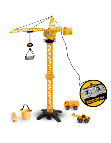 WOOPIE Remote Controlled Crane 103cm R/C Truck Excavator + 4 Accs.
