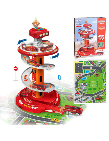WOOPIE Spiral Track Car Garage 3 pcs.