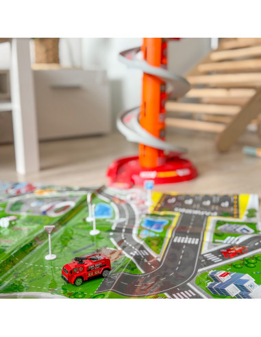 WOOPIE spiralinių takelių garažas automobiliams, 3 vnt.