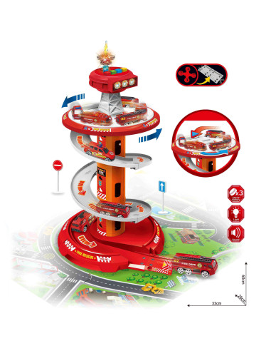 WOOPIE Spiral Track Car Garage 3 pcs.