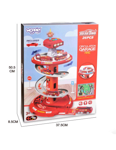 WOOPIE Spiral Track Car Garage 3 pcs.