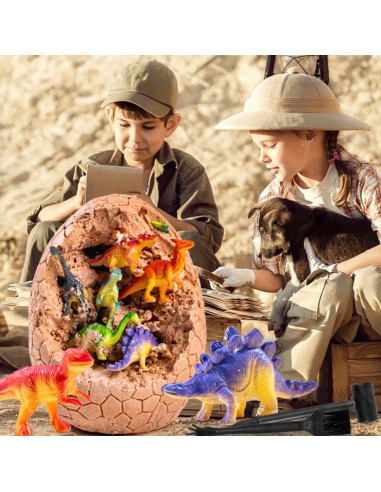 WOOPIE Dinosaur Egg Dig Archaeologist's Kit to Excavate 12 Dinosaurs