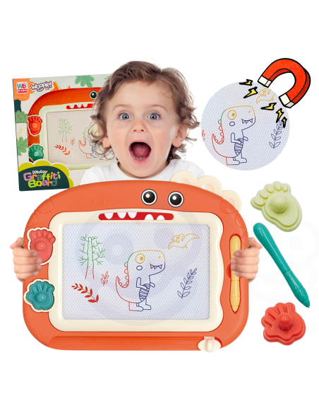 WOOPIE Magnetic Color Marker Board + 2 Dinosaur Stamps