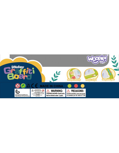 WOOPIE Magnetic Color Marker Board + 2 Dinosaur Stamps