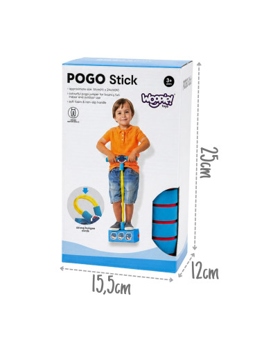 WOOPIE Foam Pogo Jumper for Kids Blue Dinosaur