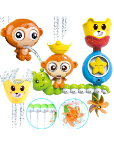 WOOPIE BABY Monkey Bath Water Toy + Cup