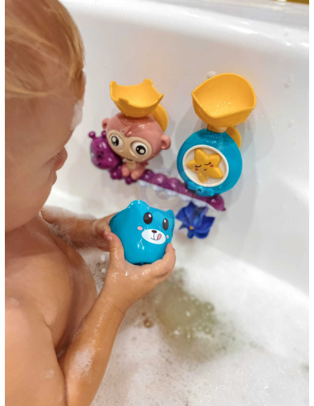 WOOPIE BABY Monkey Bath Water Toy + Cup