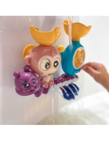 WOOPIE BABY Monkey Bath Water Toy + Cup