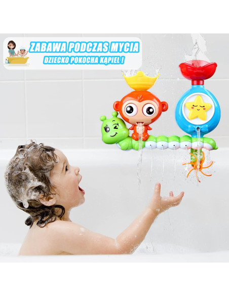 WOOPIE BABY Monkey Bath Water Toy + Cup