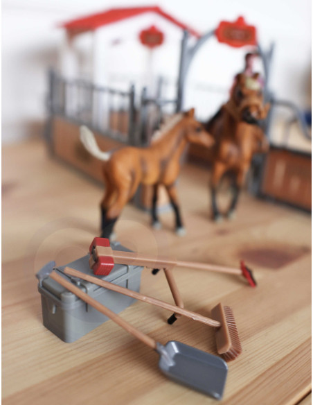 WOOPIE Set Stables Horse Pen Figures 18 pcs.