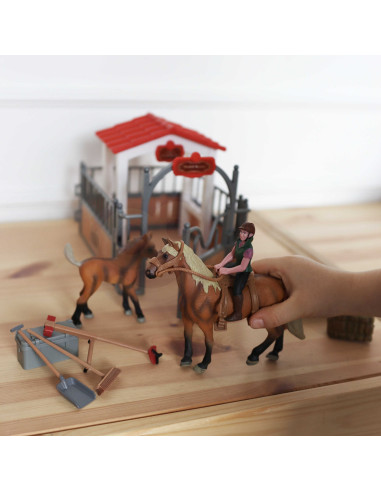 WOOPIE Set Stables Horse Pen Figures 18 pcs.