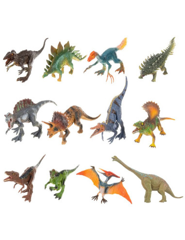 WOOPIE Large Set of Dinosaurs XXL Figures + Mat "Prehistoric World"