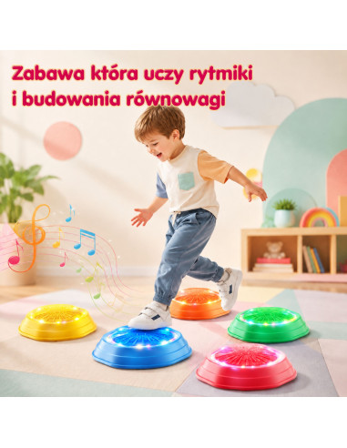 WOOPIE Interactive Balance Stones with Sound and Light 5 pcs.
