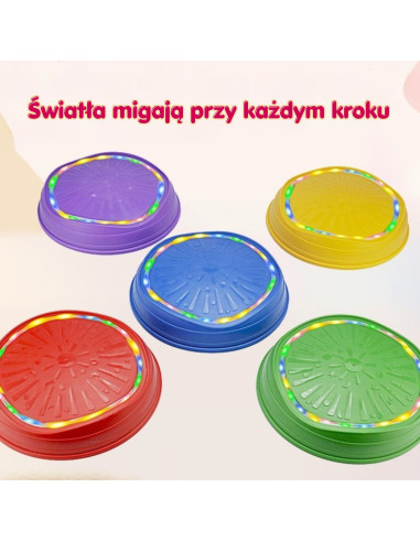 WOOPIE Interactive Balance Stones with Sound and Light 5 pcs.