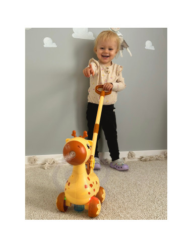 WOOPIE Giraffe Pusher 2-in-1 Bubble Machine for Kids