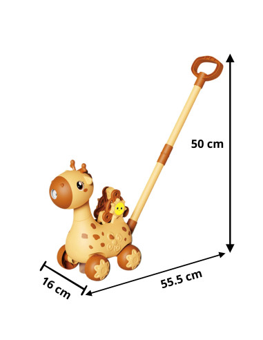 WOOPIE Giraffe Pusher 2-in-1 Bubble Machine for Kids