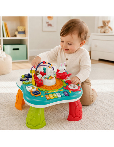 WOOPIE BABY 2-in-1 interaktyvus edukacinis stalo pianino garsai