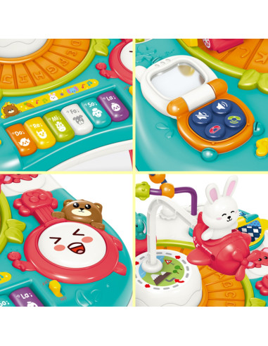 WOOPIE BABY 2-in-1 interaktyvus edukacinis stalo pianino garsai