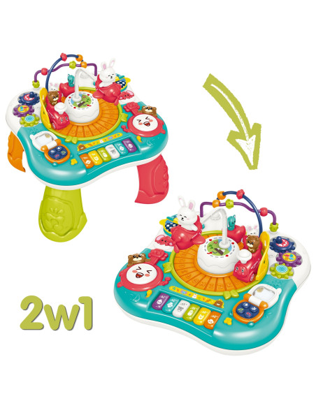 WOOPIE BABY 2-in-1 interaktyvus edukacinis stalo pianino garsai