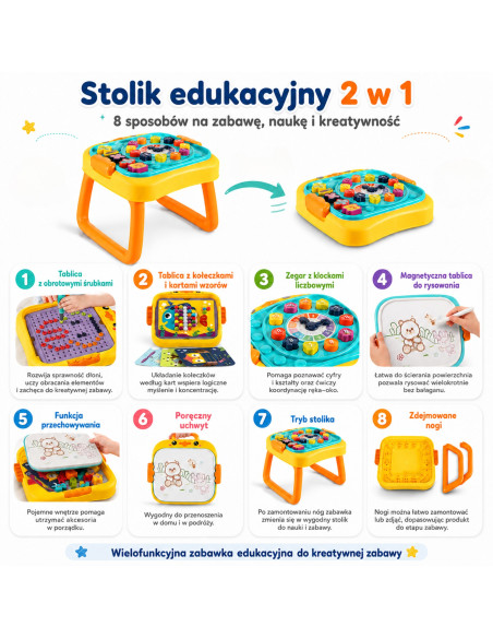 WOOPIE Interactive Educational Table Workshop and 3-in-1 Board