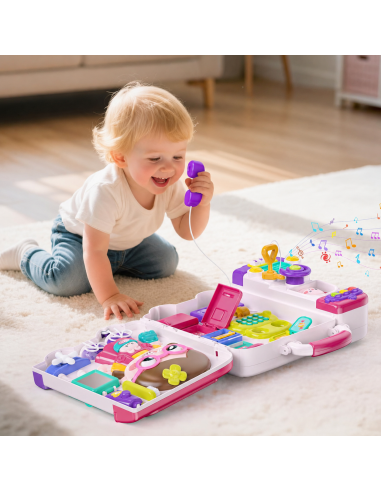 WOOPIE Interactive Manipulative Board Busy Car Suitcase 3in1 Sound Light