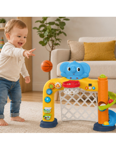 WOOPIE BABY Interactive Sports Center 2 in 1: Goal and Basket with Elephant