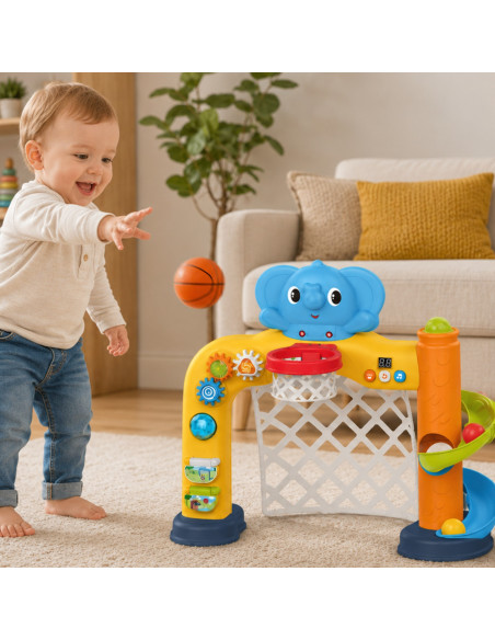 WOOPIE BABY Interactive Sports Center 2 in 1: Goal and Basket with Elephant