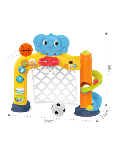 WOOPIE BABY Interactive Sports Center 2 in 1: Goal and Basket with Elephant