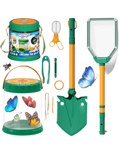 WOOPIE Discovery Little Nature Explorer Set Insect Net Butterfly Fish Container