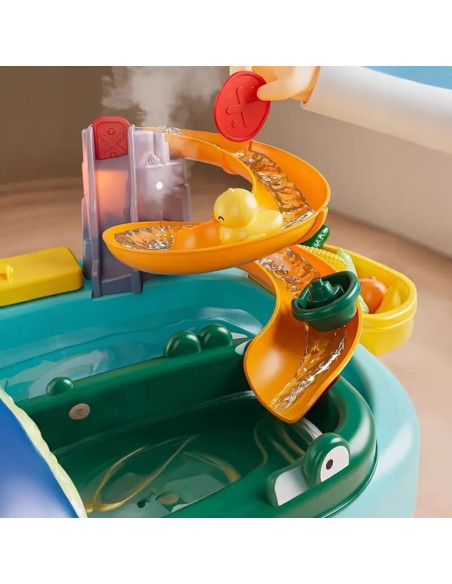 WOOPIE 4 viename vandens stalas, žvejybos žaidimas, kriauklė, vandens čiuožykla, žirafa