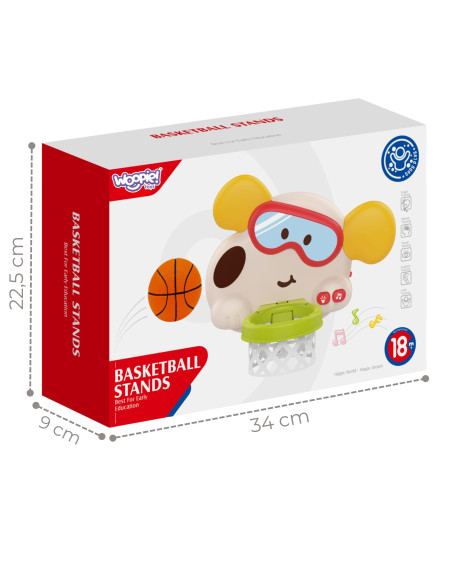 Интерактивное баскетбольное кольцо в виде собаки WOOPI BABY для детей