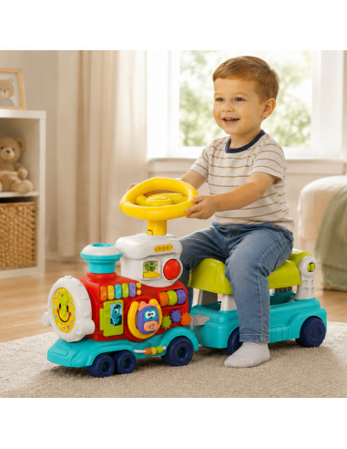 WOOPIE BABY Locomotive Pusher Ride-on 2-in-1 Interactive Train