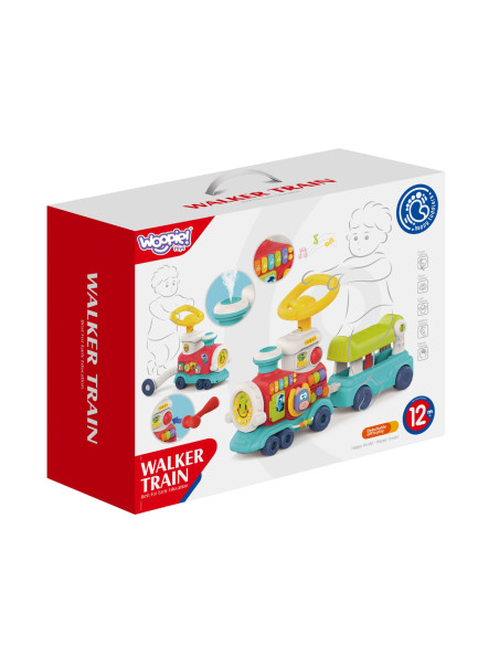 Интерактивный поезд WOOPI BABY «Толкающий локомотив 2-в-1»