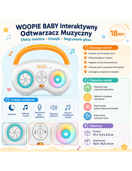 Интерактивный музыкальный плеер WOOPI BABY