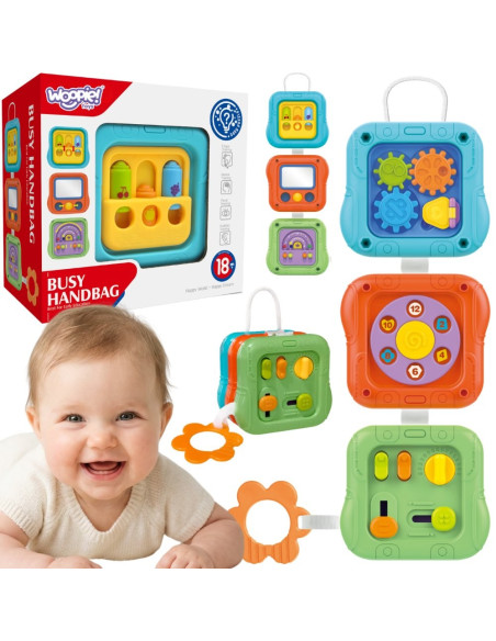 Интерактивная развивающая игрушка-кубик Woopie Baby Sensory Cube 6-в-1.