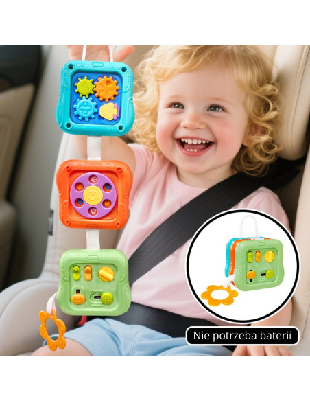 WOOPIE BABY Sensory Cube Manipulative 6-in-1 Educational Interactive Toy