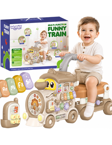 WOOPIE Interactive Train Ride-on Pusher 3-in-1 Educational Playing Light