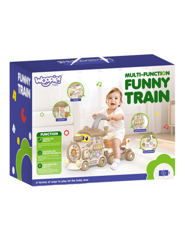 WOOPIE Interactive Train Ride-on Pusher 3-in-1 Educational Playing Light