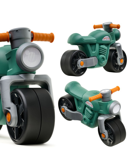 FALK važiuojamasis motociklas „Moto Premier Vintage Green“, 1–3 metų vaikams