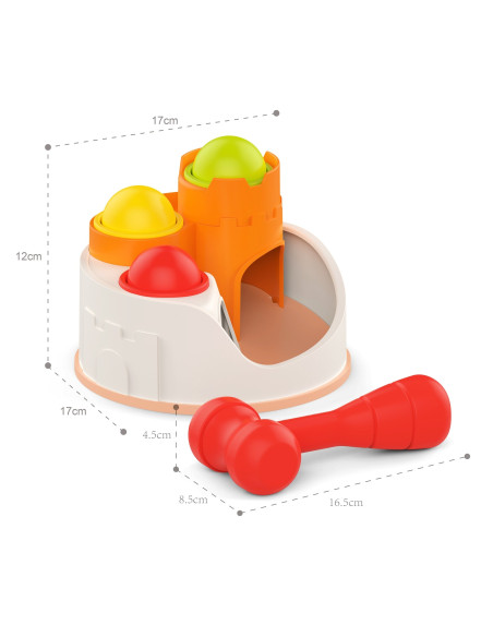 WOOPIE Punch Lock Balls Hammer Educational Toy 12m+