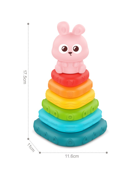WOOPIE BABY Sensory Pyramid Bunny Sorter Tower 6m+