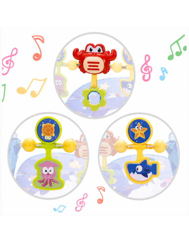 WOOPIE BABY 2-in-1 Rocker and Bouncer Crab Interactive Vibrations Melodies