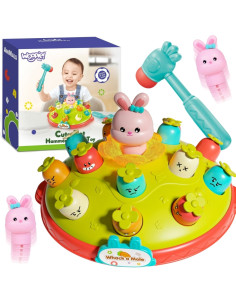 WOOPIE BABY Interaktyvus įgūdžių žaidimas „Hammer the Carrot“ Edukacinis žaidimas „Pataikyk į kurmį“