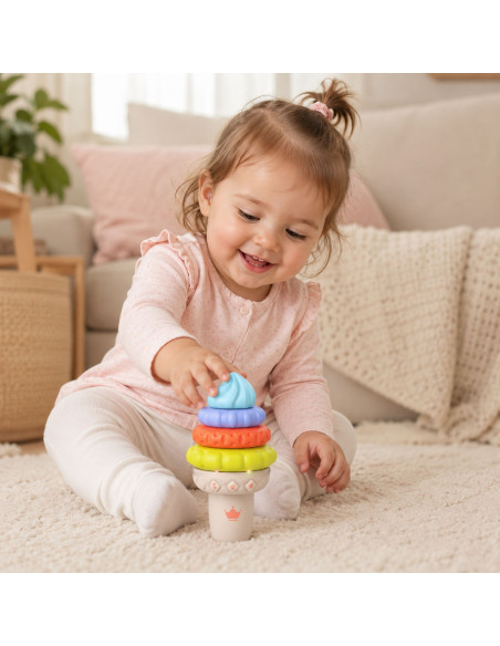 WOOPIE BABY Muzikinis ledų lavinamasis sensorinis galvosūkis, 5 detalės, garsas ir šviesa