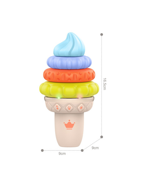 WOOPIE BABY Musical Ice Cream Educational Sensory Puzzle 5 Pieces Sound Light